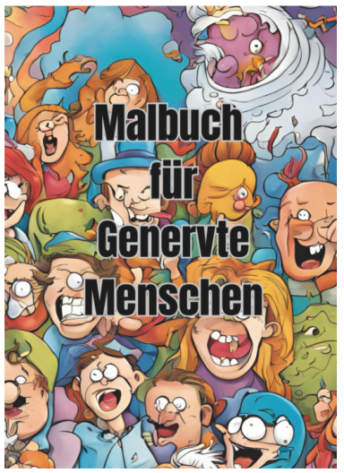 Bunte Cartoon-Gesichter mit verschiedenen Emotionen, Titel über den Köpfen.